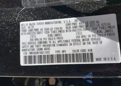 2025 Mazda Cx-50 2.5 S Premium Package from USA, damaged, VIN 7MMVABDM7SN311605